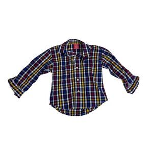 Izod Toddler Boys Plaid Button-Down Shirt Multicolor Sz 3T
